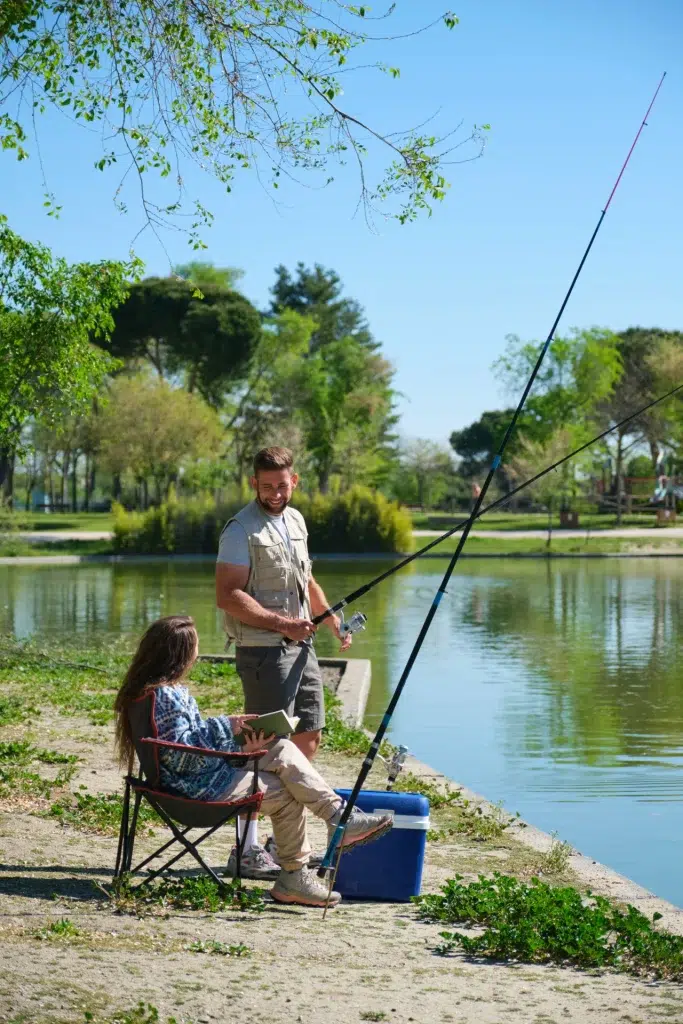 peche couple lac